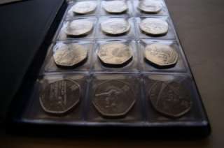 LONDON 2012 OLYMPIC 50P SPORT COINS COLLECTION ALBUM  