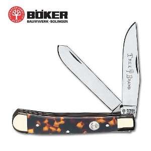  Boker Folding Knife Celluloid Tortoise Trapper Sports 