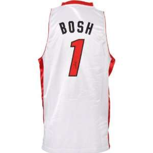  Chris Bosh Autographed Jersey  Details: Miami Heat, White 