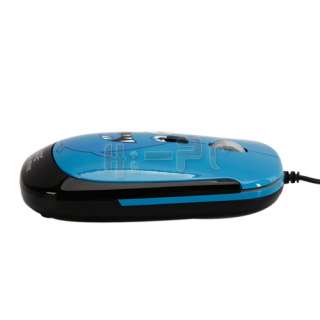 2039 Cartoon Wired Optical Mouse Mic Blue For USB PC Laptop/Notebook 