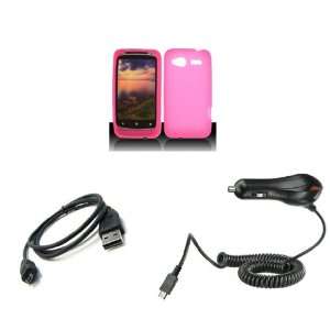 HTC Radar 4G (T Mobile) Premium Combo Pack   Pink Silicone Soft Skin 