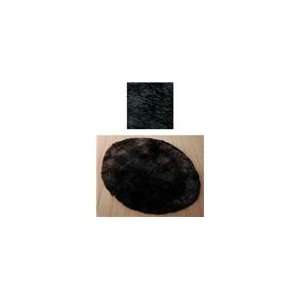   Wool Oval Sheepskin Rug 6x9   Black   by G.L. Bowron: Home & Kitchen