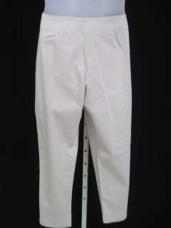 NWT NEIMAN MARCUS White Cotton Pants Slacks Sz 16  
