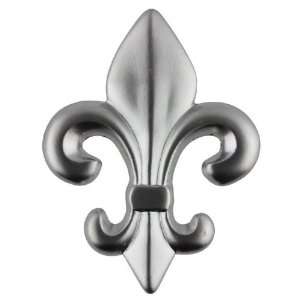  Satin Nickel Fleur de Lis Knob   New Orleans Saints K34 
