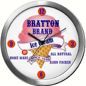  BRATTON 14 Inch Ice Cream Metal Clock Quartz Movement 
