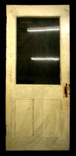 Antique 34x75 Heartpine Entry Doors Glass 2 Panels  