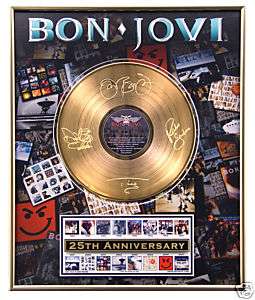 24kt GOLD Bon Jovi 25th Anniversary RECORD Jon LP20004  