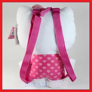 Sanrio Hello Kitty Hearts 14 Plush Backpack   Bag Bow  