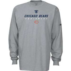  Chicago Bears Grey Equipment Long Sleeve T Shirt: Sports 