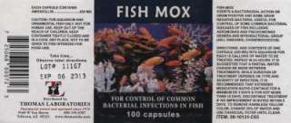 100 Fish Mox 250 MG capsules Pharmacy Quality Amoxicillin   Fish Tank 