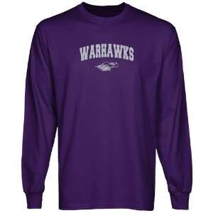  Wisconsin Whitewater Warhawks Purple Logo Arch Long Sleeve 