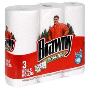  Brawny Pick A Size Paper Towels, Rolls, 3 Count Package 
