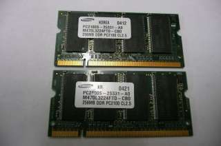 512MB 2X256MB 256MB PC2100 MEMORY RAM HP NC4000 NC6000  