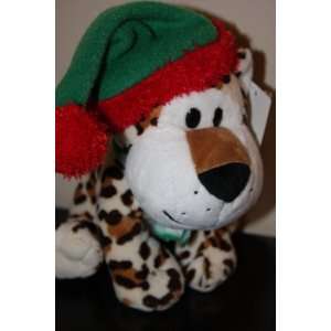   Stuffed Character Toy Wearing a Christmas Holiday Hat and Winter Scarf