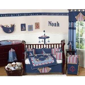  Nautical Nights 9 Piece Boy Crib Bedding Set: Baby