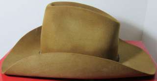 Vintage Mens STETSON 4X XXXX BEAVER Western COWBOY HAT Size 7 BROWN 