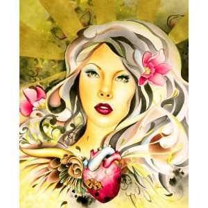   Disaster by Cambria Tattoo Art Canvas Giclee Print: Home & Kitchen