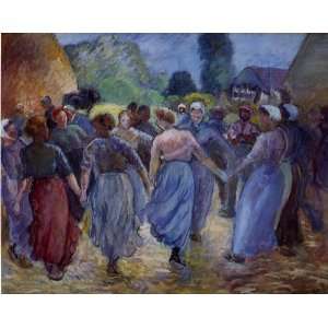  Oil Painting: La Ronde: Camille Pissarro Hand Painted Art 