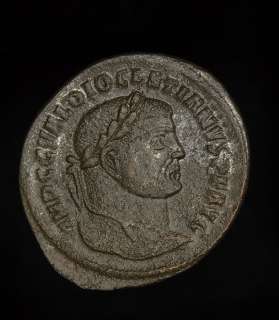 Roman Diocletian AE bronze follis coin 284 305 AD  