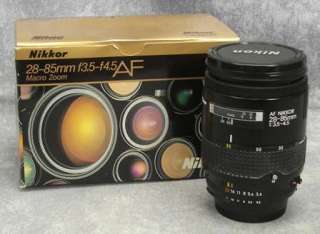 Nikkor Nikon Macro Zoom 28 85mm f3.5   f4.5 AF Lens in Original Box 
