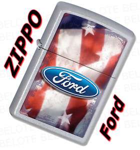 Zippo Ford Satin Chrome Windproof Lighter 28016 **NEW**  