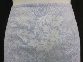 TIBI Blue Floral Print Pleated Pencil Skirt Sz 4  