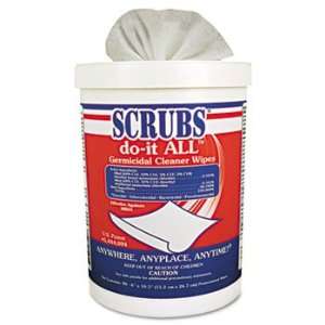  SCRUBS 98028   Do it ALL Germicidal Cleaner Wipes, 6 x 10 