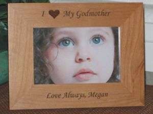 5x7 I Love My Godmother Picture Frame   Personalized  