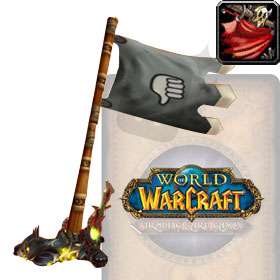 OWNED Loot Card World of Warcraft WOW UDE TAUNT FLAG  