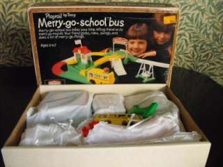 Tomy VERY RARE NEW Merry Go SCHOOL BUS Set  