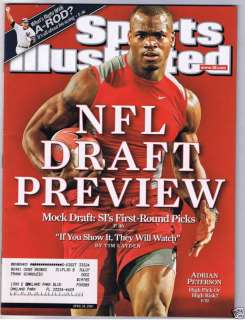 30/07 Sports Illustrated ADRIAN PETERSON Cover  