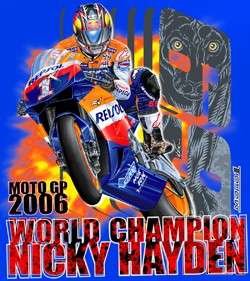   Licensed, Limited Edition Nicky Hayden 2006 World Champion T Shirt