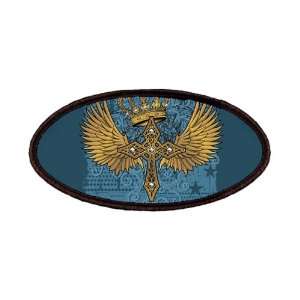  Patch of Angel Winged Crown Cross 