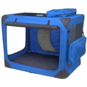   II Deluxe Portable Soft Dog Crate in Blue Sky   Medium