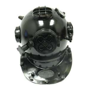  17 US Navy Mark Iv Black Diver Helmet   Nautical 