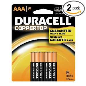  Duracell Coppertop AAA Batteries, 6 Count Pack (Pack of 2 