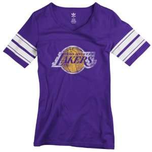   adidas Originals Purple Big Better Logo Football T Shirt: Sports