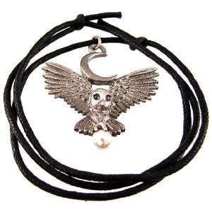  `Flight Of The Goddess` Pewter Owl Pendant Pagan Jewelry