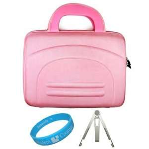 : Pink Durable Hard Cube Carrying Case for HP Touchpad Wireless Wifi 