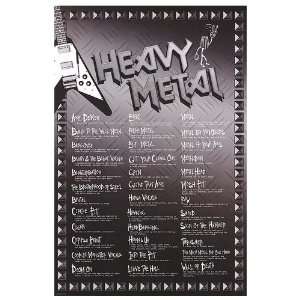  Heavy Metal Music Poster, 24 x 36