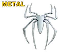 Metal Spider Emblem 3D Logo Car Motor Sticker New C234  