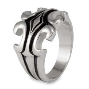   Enamel Inlay in Gothic Design   Size 10.0 West Coast Jewelry Jewelry