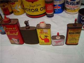Vintage Oil Can Oiler Collection Lot Ultimate Sinclair Mobile  more 