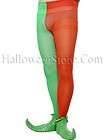 Red and Green Costume Tights for Men
