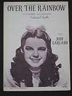 JUDY GARLAND  30s sheet music  OVER THE RAINBOW,FROM WIZARD OF OZ