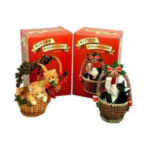  Kitten In Holiday Basket Figurine Case Pack 72