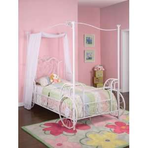   Princess Emily Carriage Canopy Twin Size Bed (includes Bed Frame