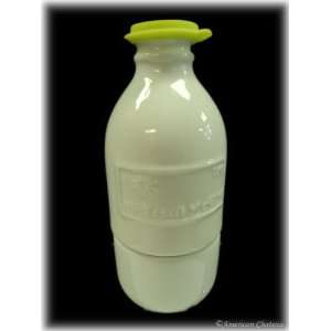   Vintage Bottle Porcelain White Sugar Bowl & Creamer: Kitchen & Dining