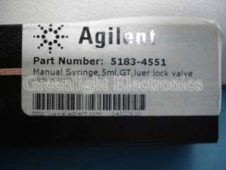 Agilent 5183 4551 Manual Syringe 5ml Luer Lock (T50)  