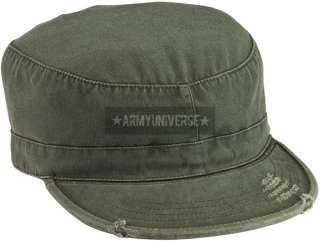Olive Drab Vintage Military Patrol Cap Fatigue Hat  
